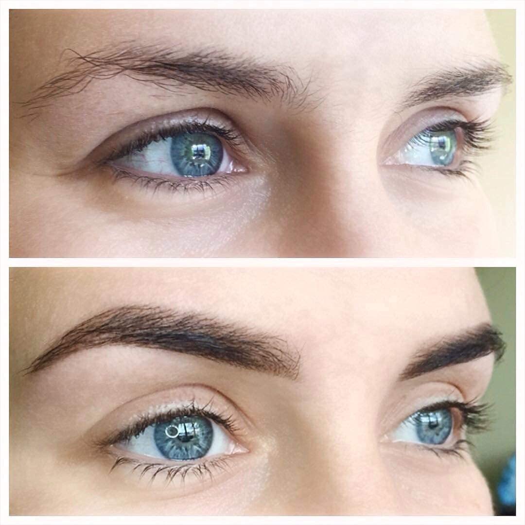 Eyebrow Tattoo Pen - iMethod Microblading Eyebrow Pencil with a Micro-Fork Tip Applicator Creates Natural Looking Brows Effortlessly and Stays on All Day, Dark Grey