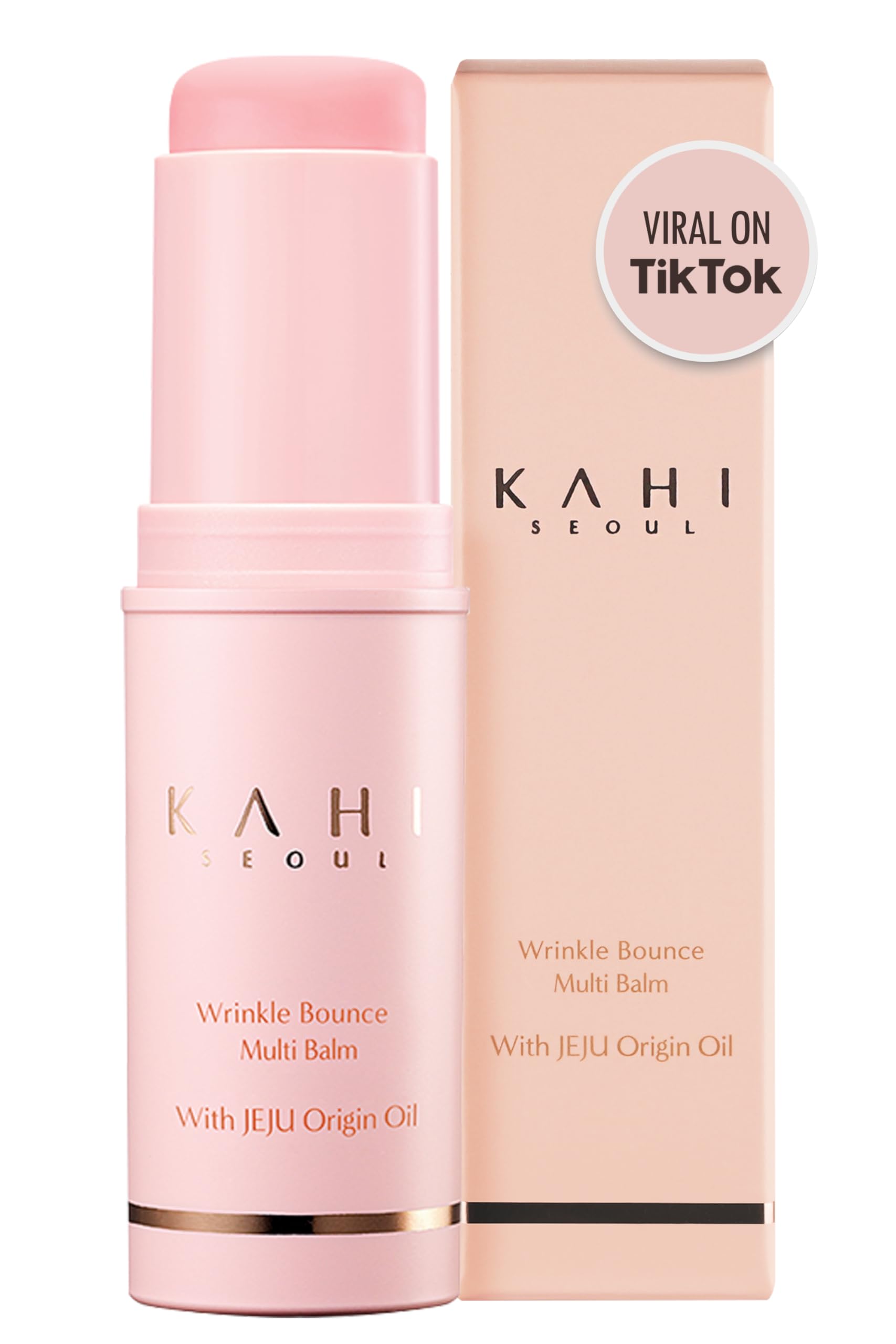 KAHI Wrinkle Bounce Multi Balm Stick | All-in-One Hydrating Lip Balm Eye Cream Neck Cream Make Up Base & Face Mist Moisture Balm Stick | Salmon DNA PDRN Balm Stick |Daily Face Moisturizer Stick
