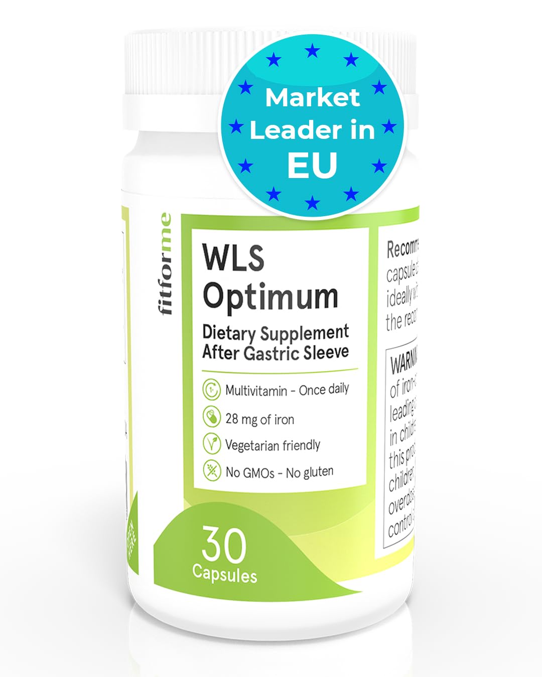FitForMe Bariatric Multivitamins with Iron After Gastric Sleeve - One a Day WLS Optimum Capsule Starter Pack - 30 Days Supply of Vitamins & Minerals, Scientifically Proven