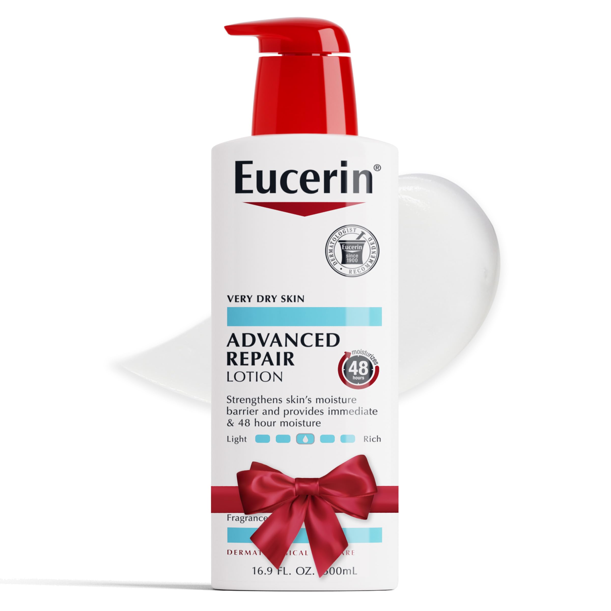Eucerin Advanced Repair Body Lotion for Very Dry Skin, Unscented Lotion Formulated with Ceramides, 16.9 Fl Oz Bottle