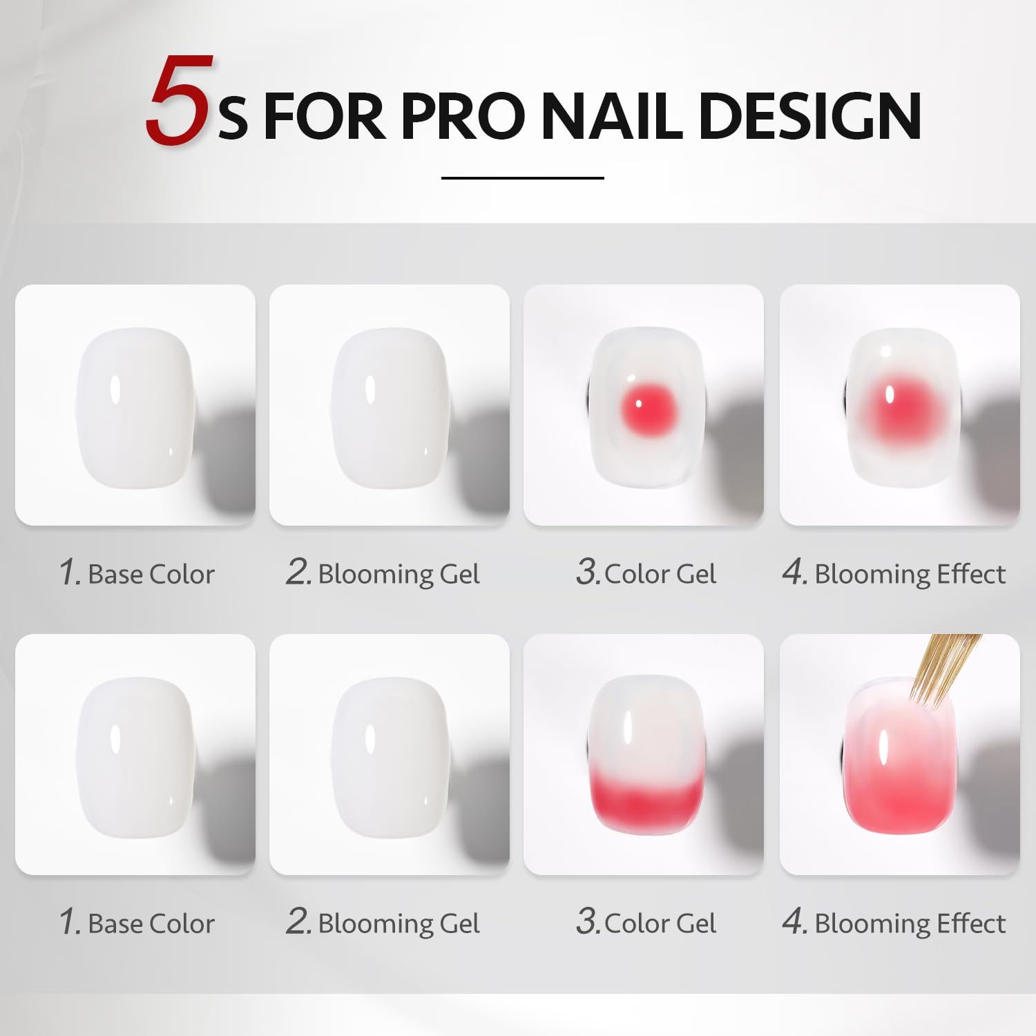 GAOY Nail Blooming Gel, 16ml Clear Blooming Gel Polish, Spreading Effects Soak Off UV Light Cure for Nail Art DIY