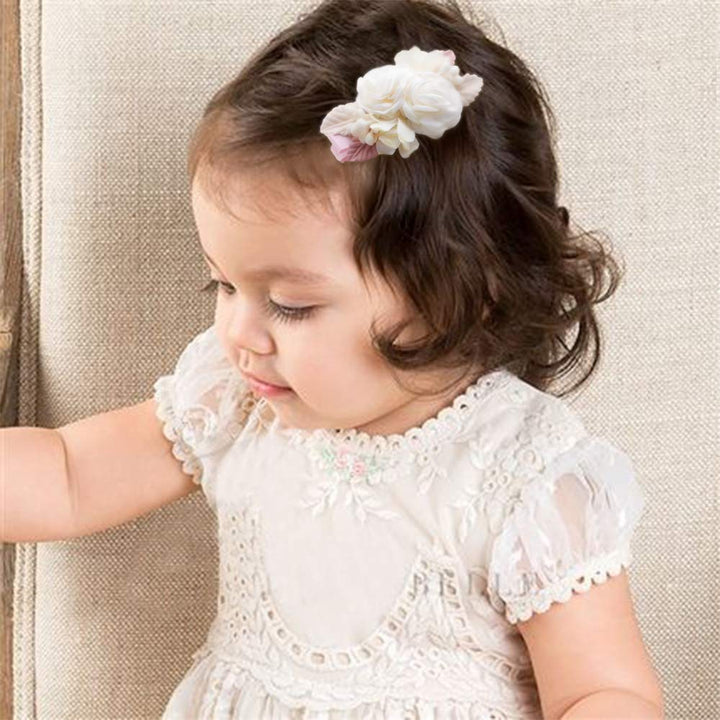 mligril Baby Girls Flower Hair Clips-3pcs Floral Hair Bows Alligator Barrettes for Infant Toddler