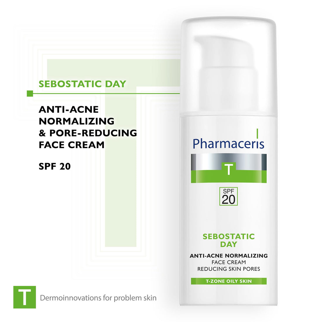 Pharmaceris T SEBOSTATIC DAY hydrating sebum normalizing face cream SPF 20 (50 ml) by Pharmaceris T - Dr. Irena Eris