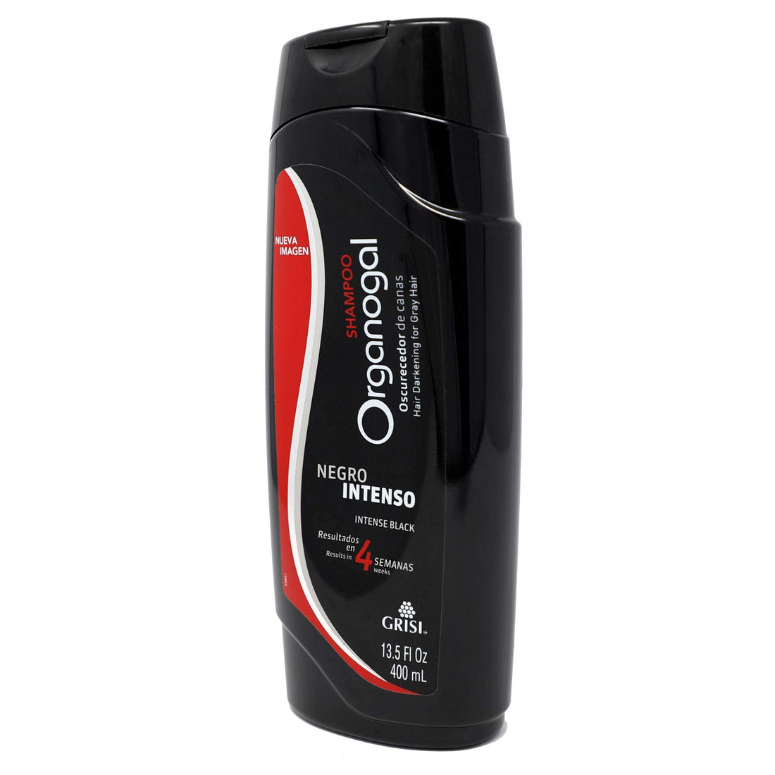 ORGANOGAL Grisi Shampoo, Cleansing Darkening Shampoo with Cactus Extract, Assists with the Reversal of Grey Hair, 2-Pack of 13.5 FL Oz, Bottles, White