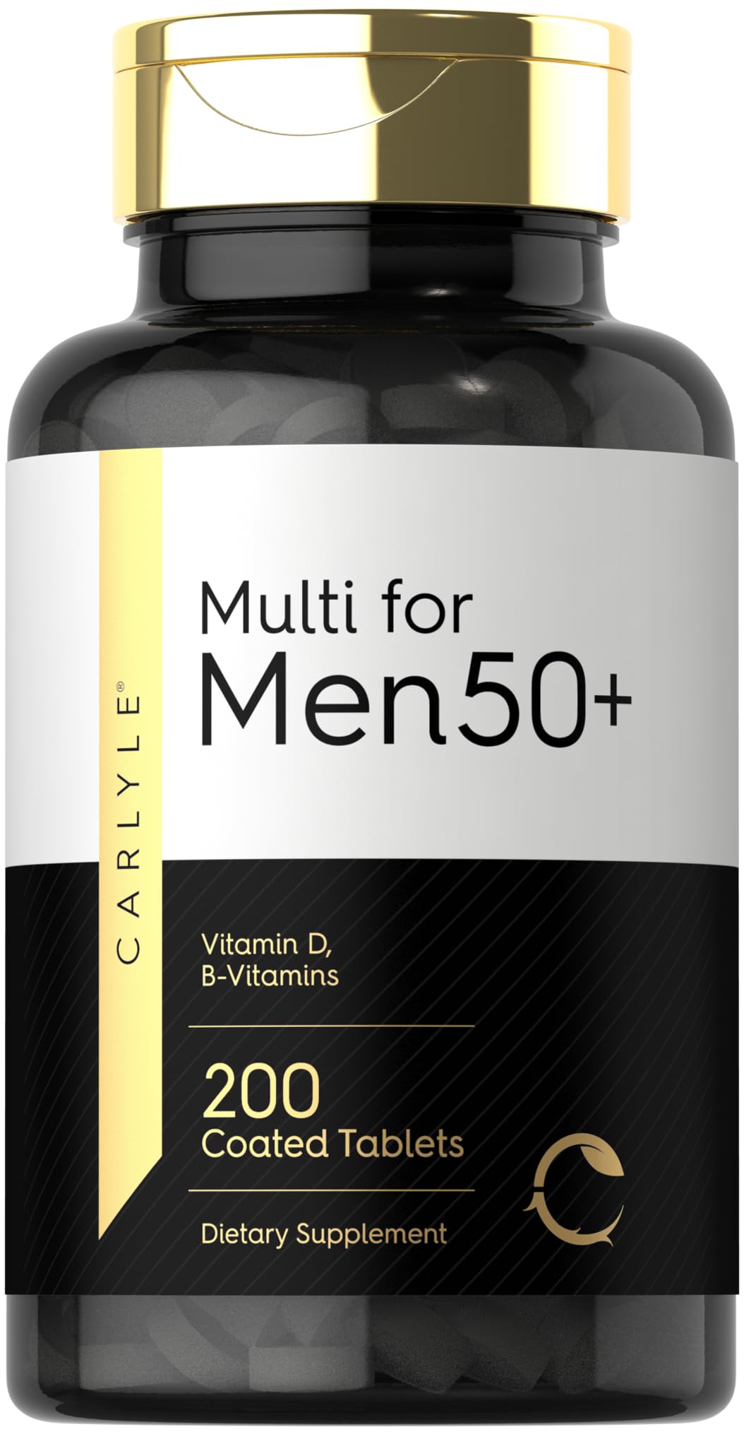 Carlyle Multivitamin for Men Over 50 Plus | 200 Count | with B Vitamins, Vitamin D, Magnesium & Zinc | Gluten Free Supplement