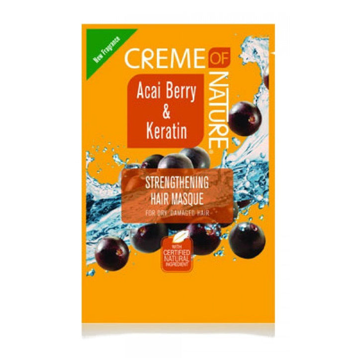 Creme of Nature Acai Berry Keratin Strengthening Hair Masque Mask Conditioners, 1.75 Ounce