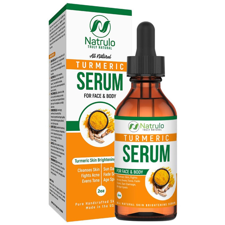 Turmeric Serum for Face & Body - All Natural Turmeric Skin Brightening Serum for Spots - Turmeric Facial Repair Serum Cleanses Skin, Fights Acne, Evens Tone, Minimizes Pores - Pure Turmeric Oil