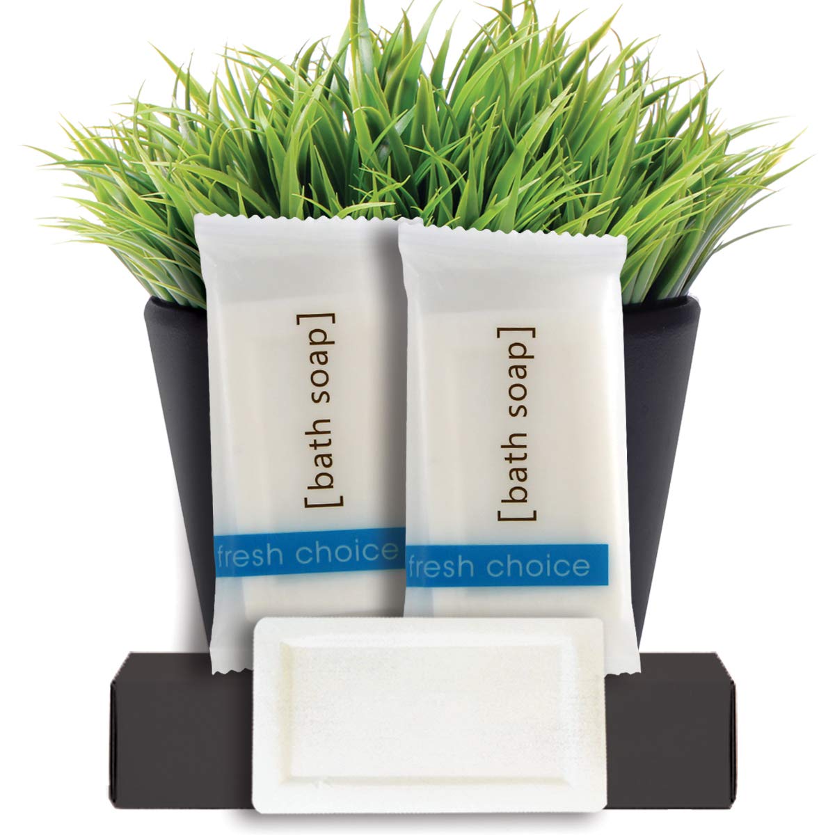 Hotel Soap Bar - Travel Size Moisturizing Body Bath Soaps - Individually Wrapped Toiletries for Hotels, Rentals, Camping, Guest Room - Value Bulk Pack - Mild and Fresh Scent - 50 White Bars Per Case