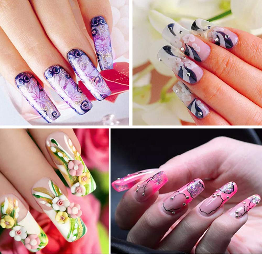 White: Yimart 500Pcs White French Acrylic Style Artificial False Nails Tips With Box (White)