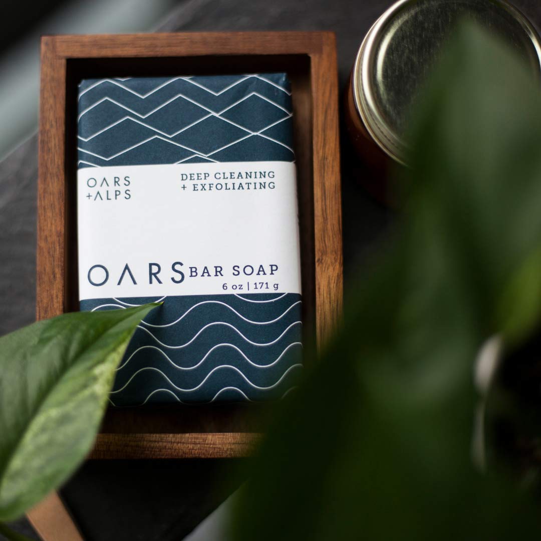 Oars + Alps Bar Soap Gift Set, Natural Skin Care, Hydrates with Shea Butter and Exfoliating Activated Charcoal, Vegan and Gluten Free