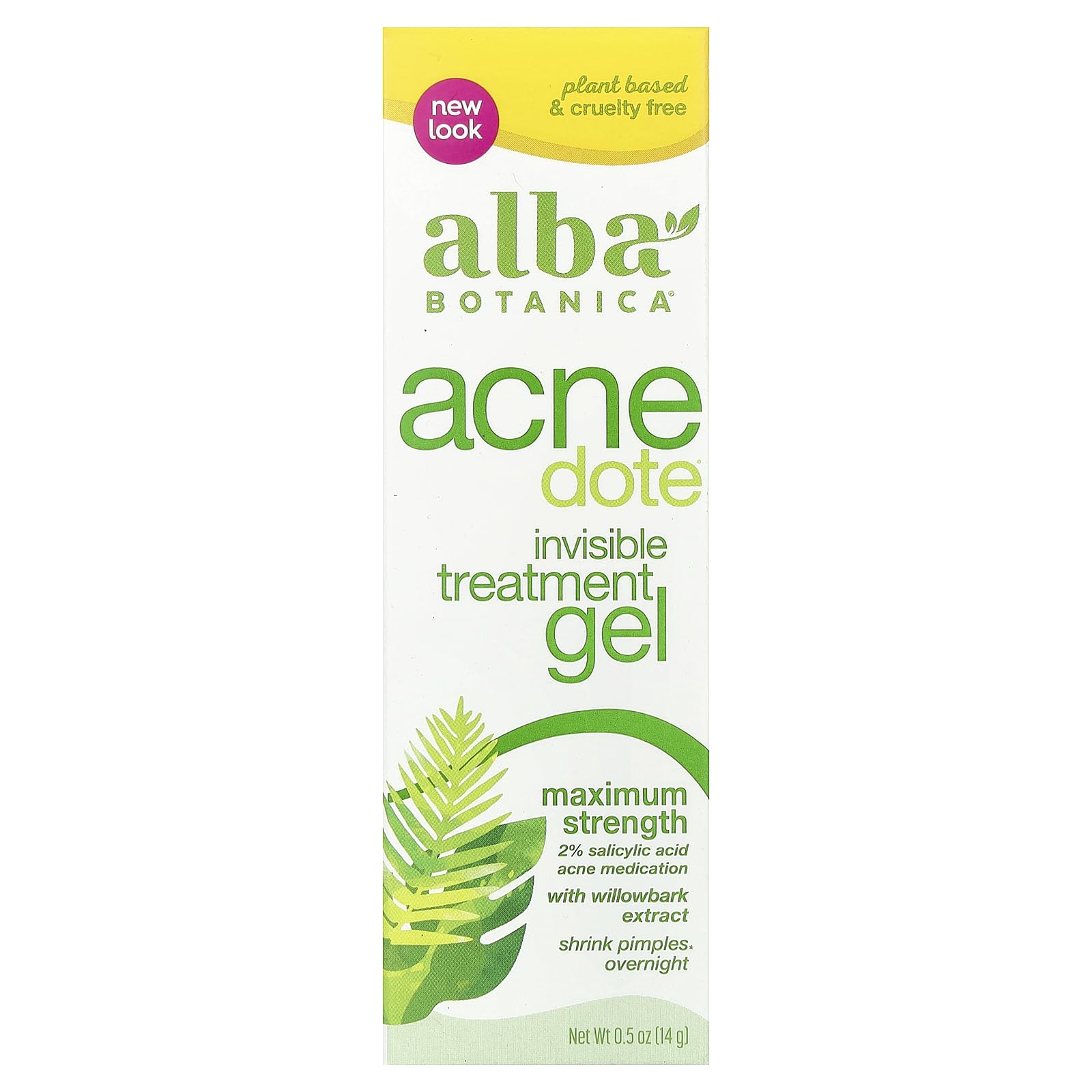Alba Botanica Acnedote Maximum Strength Invisible Treatment Gel, 0.5 Oz