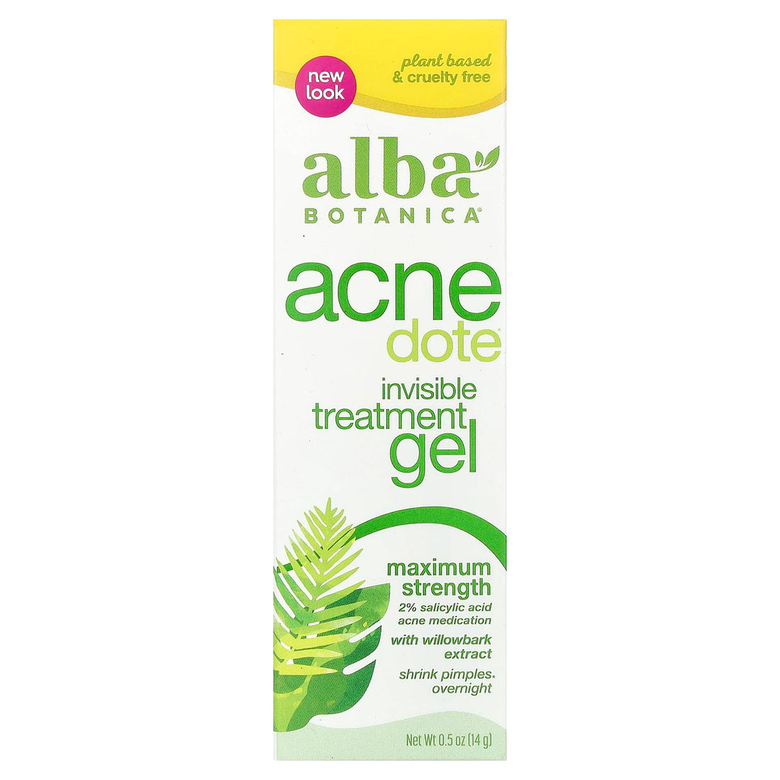 Alba Botanica Acnedote Maximum Strength Invisible Treatment Gel, 0.5 Oz