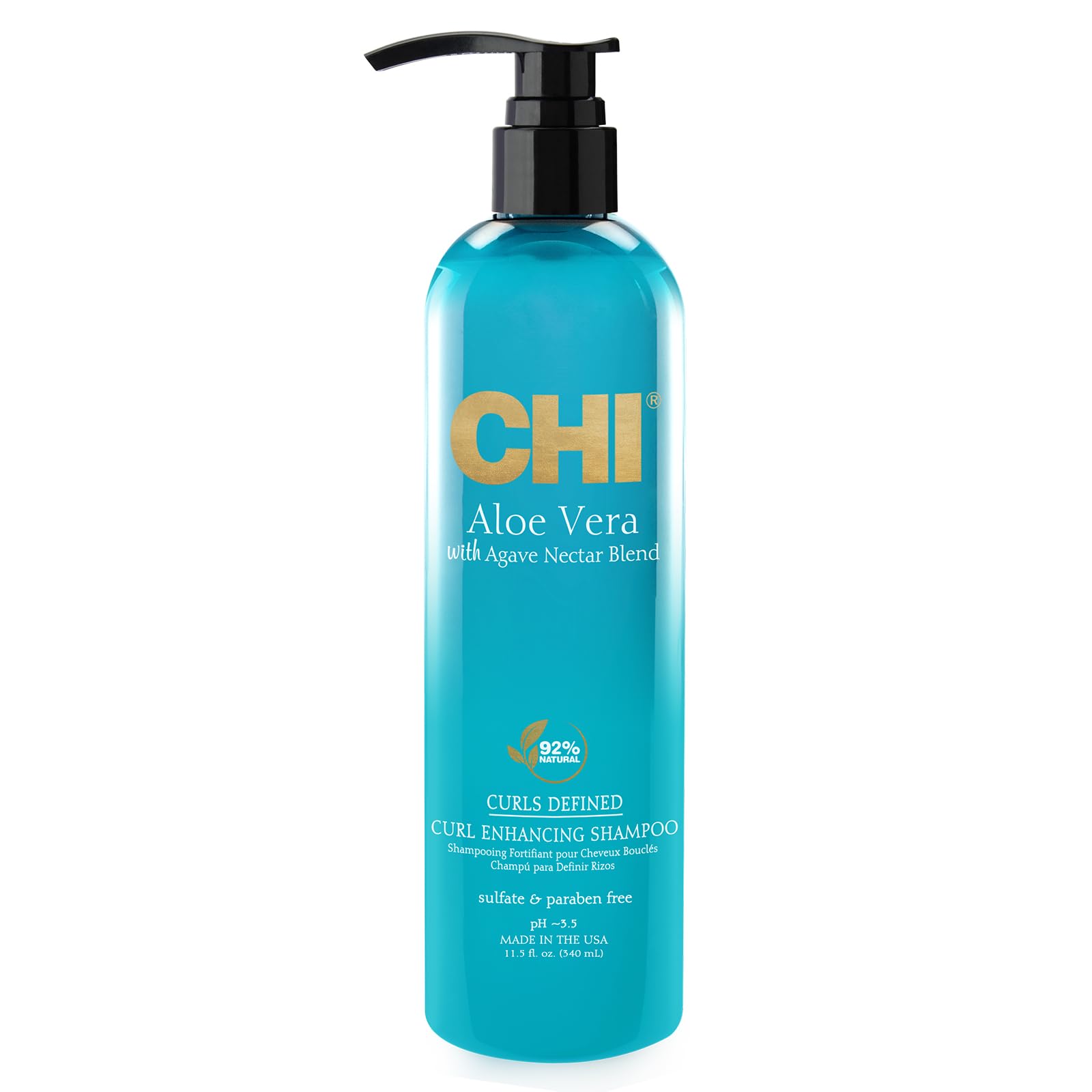 CHI Aloe Vera with Agave Nectar Curls Defined Curl Enhancing Shampoo 340ml/11.5oz