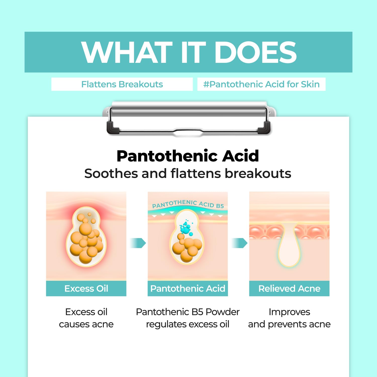 numbuzin No.1 Powder | Pantothenic B5 Active Drying Powder | Spot Treatment Acne, Pantothenic Acid, Niacinamide, Madecassoside | Excess Oil Control, Flattens Cystic Acne, Breakouts | 0.24 oz.