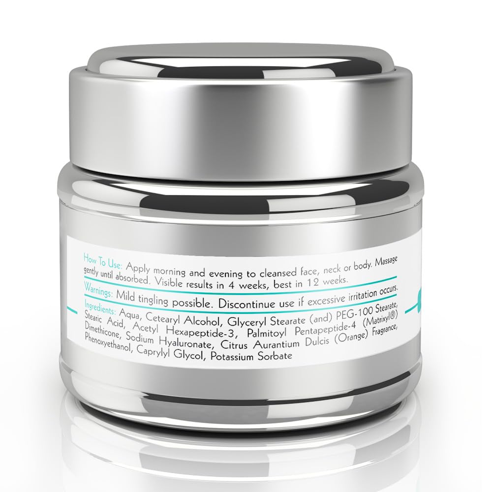 Moisturizing ANTI WRINKLE CREAM For Your Face & Neck - HYALURONIC ACID + ARGIRELINE + MATRIXYL - This Peptide Cream has the Best *** Clinically Proven *** Ingredients To Reduce Fine Lines & Deep Wrinkles. All-In-One Night & Day Cream Moisturizer & An