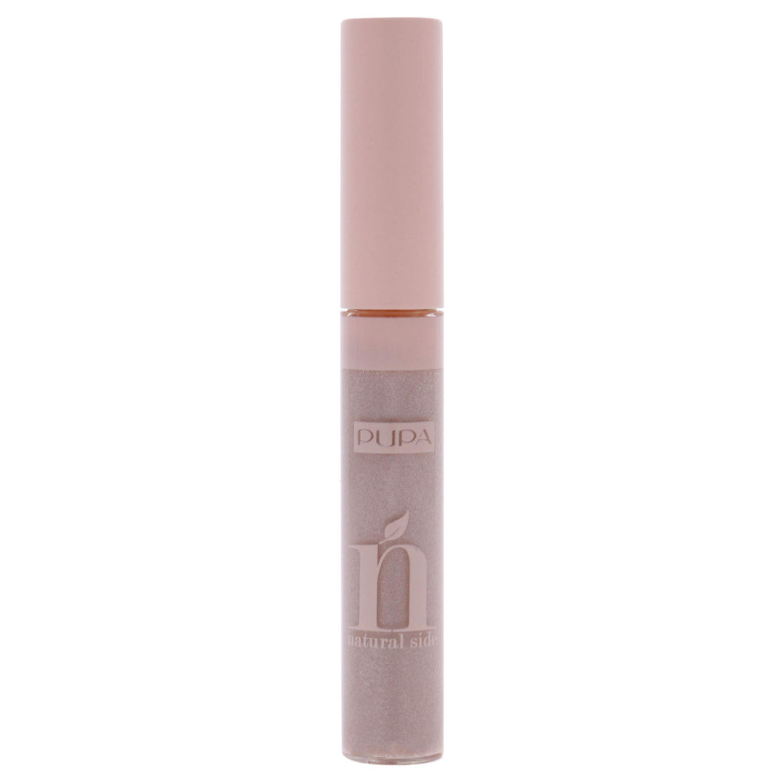 Pupa Milano Natural Side Lip Gloss - Ultra Radiant Effect With 99.8% Ingredients of Natural Origin - Comfortable and Non-Sticky - Contains Natural Oils and Rice Starch - 001 Light Rose - 0.17 Oz