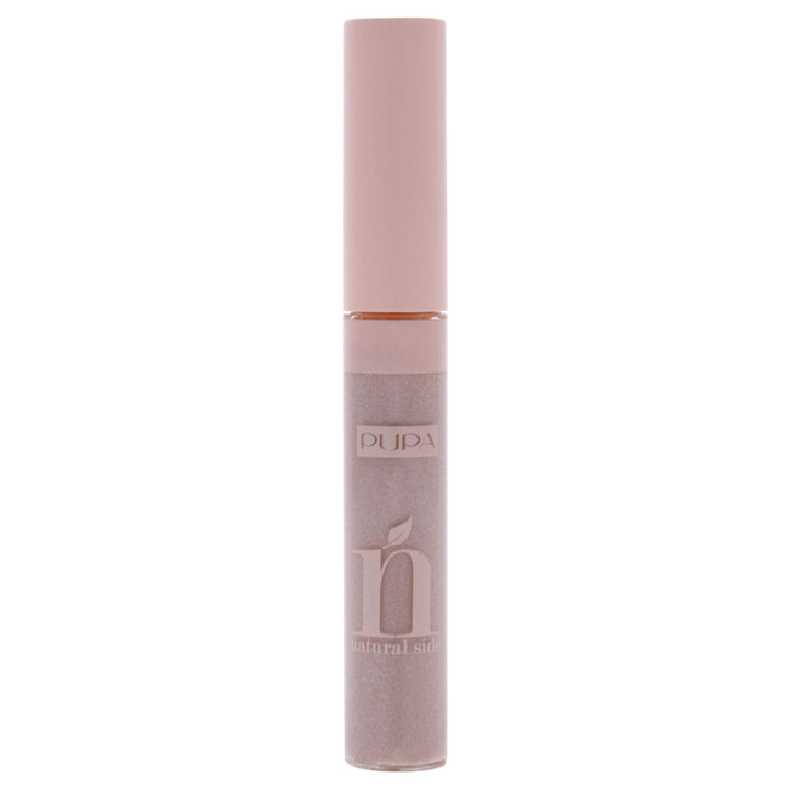 Pupa Milano Natural Side Lip Gloss - Ultra Radiant Effect With 99.8% Ingredients of Natural Origin - Comfortable and Non-Sticky - Contains Natural Oils and Rice Starch - 001 Light Rose - 0.17 Oz