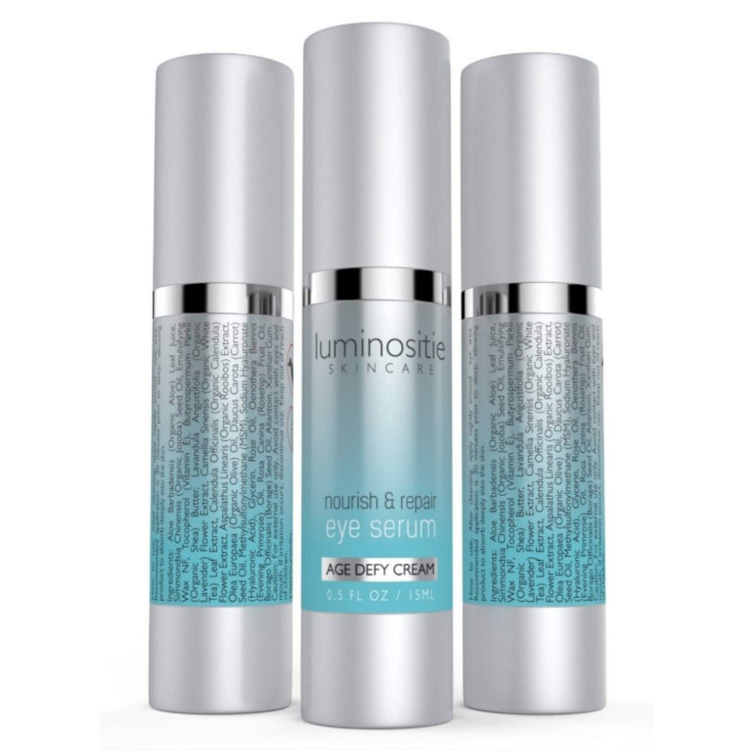 Organic Eye Serum With Vitamin E, White Tea & Rose Oil For Dark Circles & Puffiness. The Best For Under Eye Wrinkles, Bags, Dark Circles, Puffiness & Fine Lines. Natural Eye Lift Serum