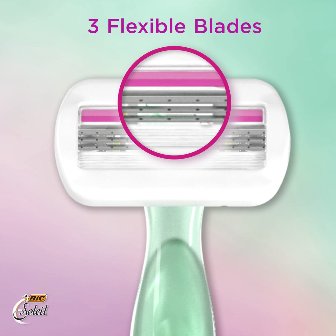BIC Soleil Glow Women's Disposable Razor, 6 Count