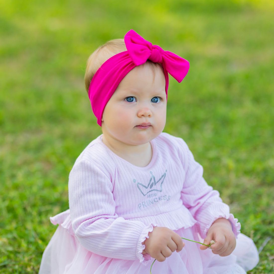 BABYGIZ Baby Girl Headbands-Infant,Toddler Cotton Handmade Hairbands with Bows Child Hair Accessories (Fuchsia Pink)