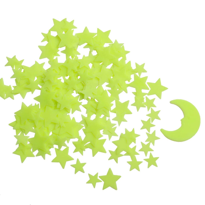 Glow in The Dark Stars - Glow Stars Stickers for Ceiling,Self Adhesive 3D Glowing Stars and Moon for Starry Sky,Wall Decals for Kids Rooms,Wall Stickers for Bedroom(200 Stars,1 Moon