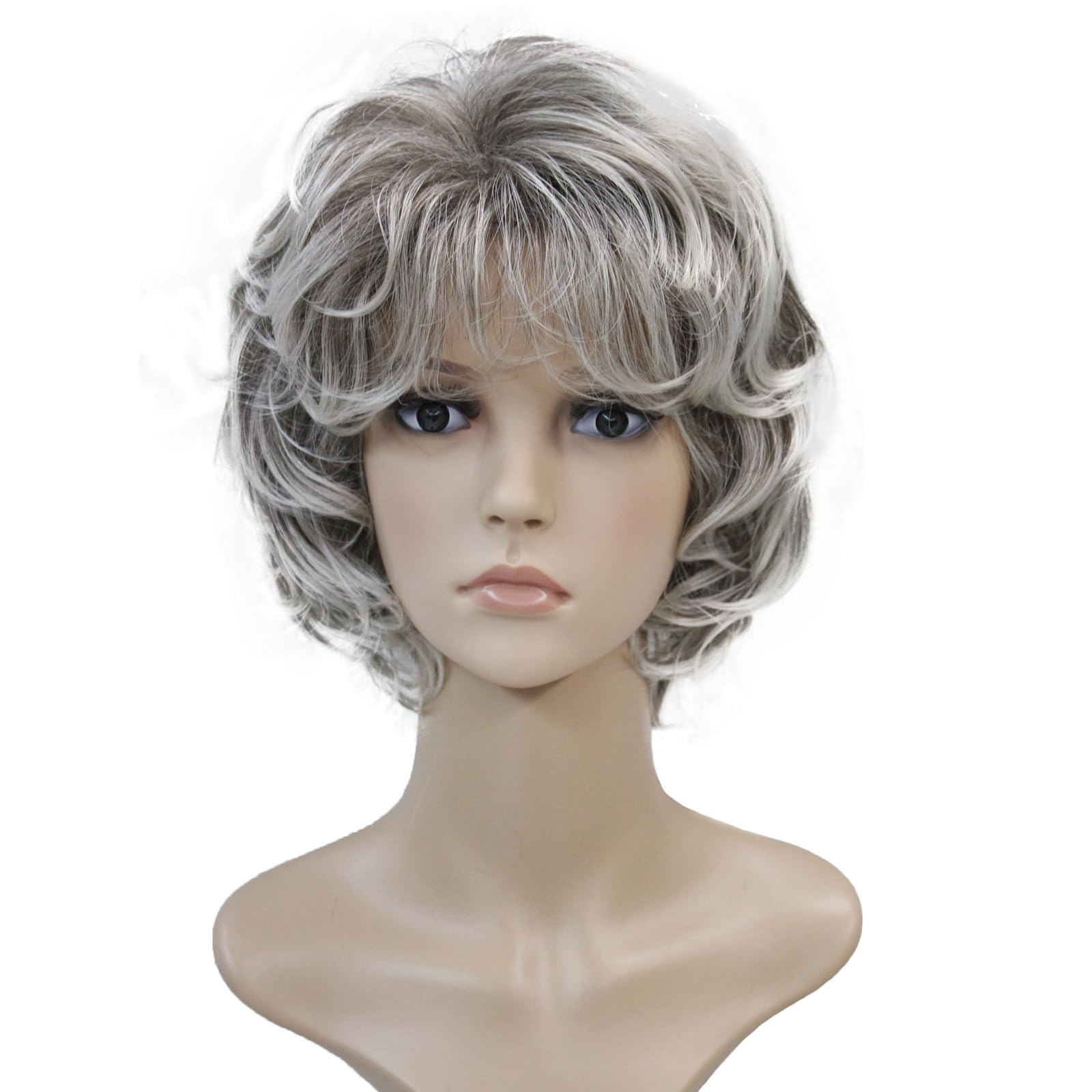Wigingway #48T: Wiginway Ladies Wigs Short Wavy Bob Wigs For Women Synthetic Capless Full Wig 8 Colors