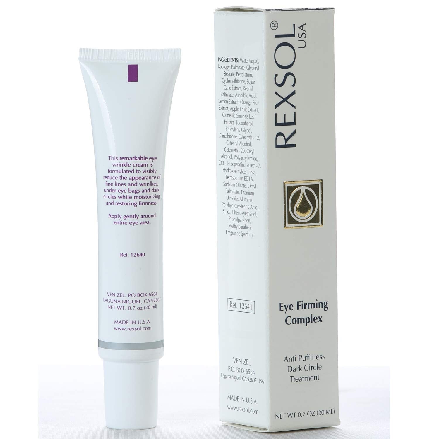 REXSOL Eye Firming Complex Anti-Puffiness & Dark Circle Treatment (20 ml / 0.7 fl oz)