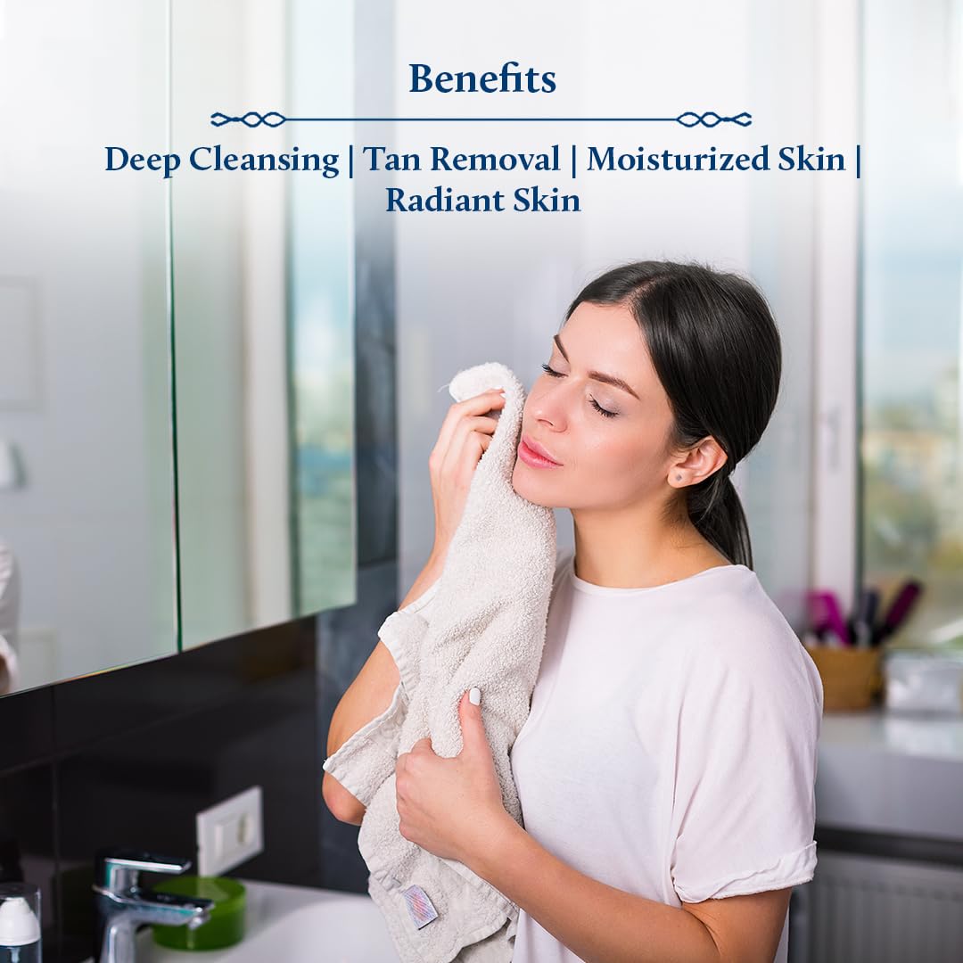 Blue Nectar Ayurvedic Tan Removal Face Wash for Glowing Skin | Honey Aloe Vera Detan Face Wash for Dry Skin, Oily Skin and Combination Skin (8 Herbs, 100ml)