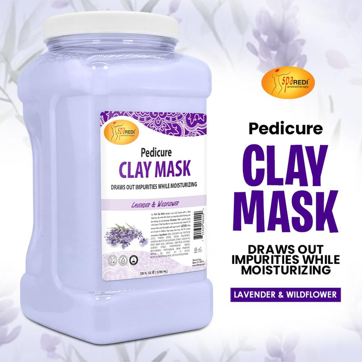 Spa Redi Pedi Clay Mask Lavender & Wildflower (Gallon) by Sparedi