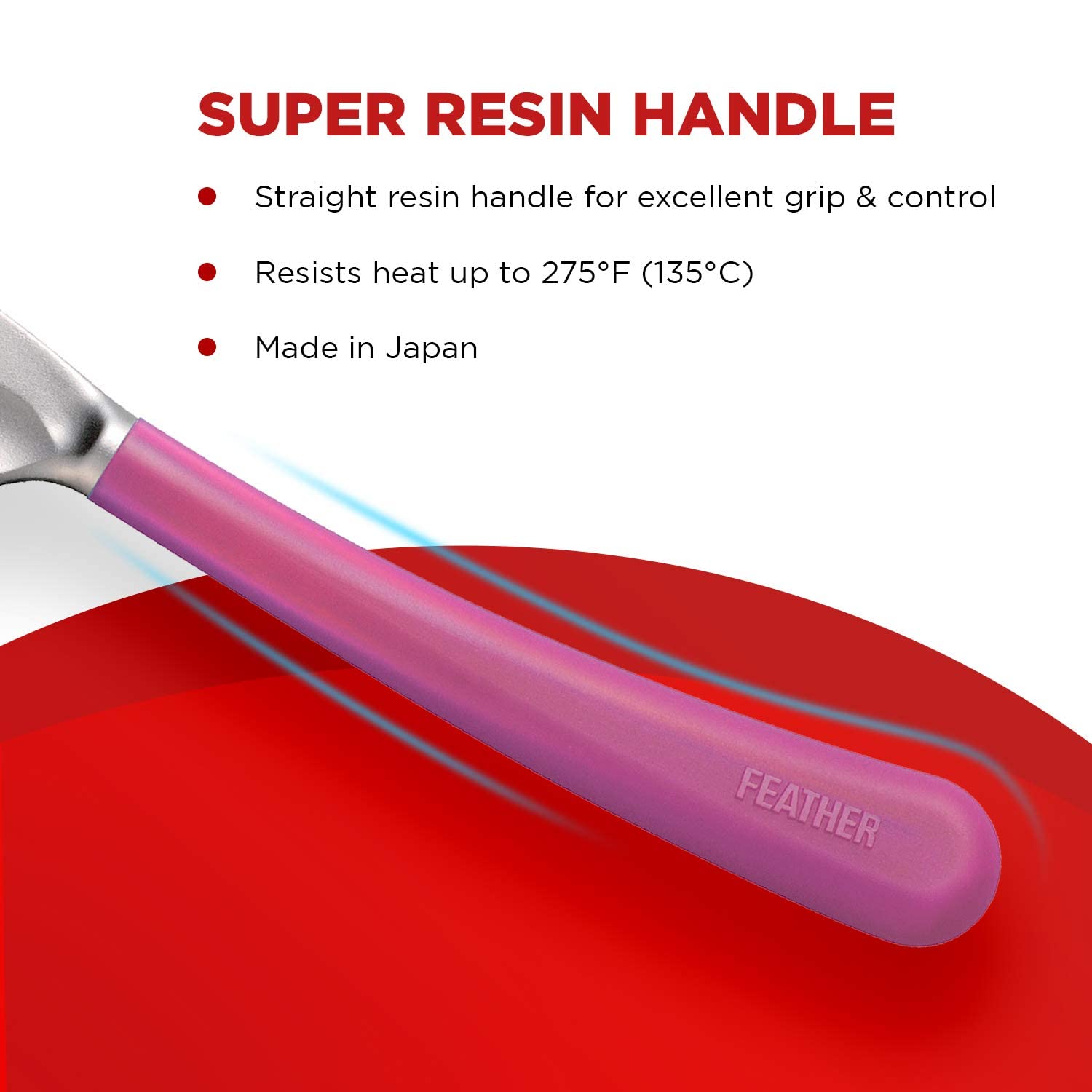 Feather SS Japanese Straight Razor, Wine