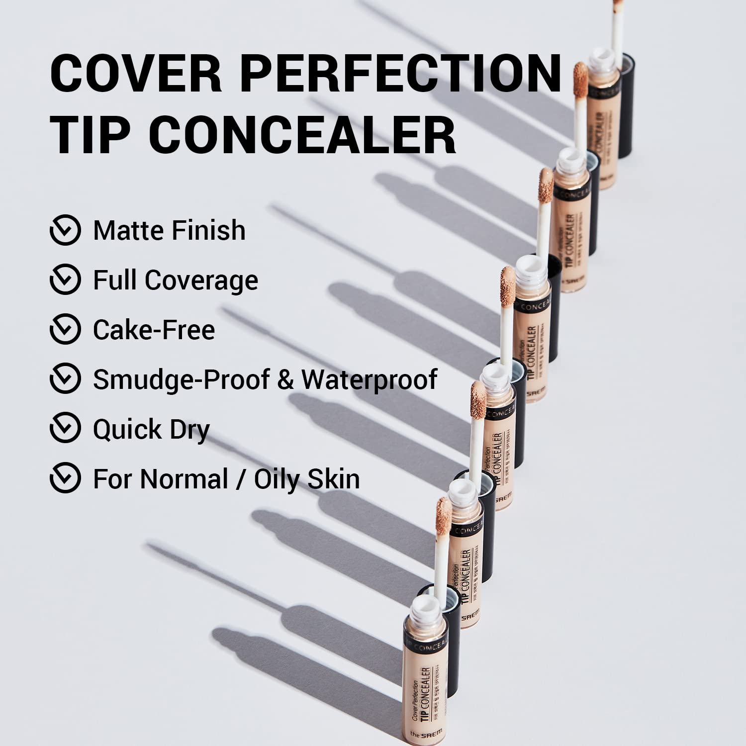 [the SAEM] Cover Perfection Tip Concealer SPF28 PA++ 6.5g - 3 Colors Set