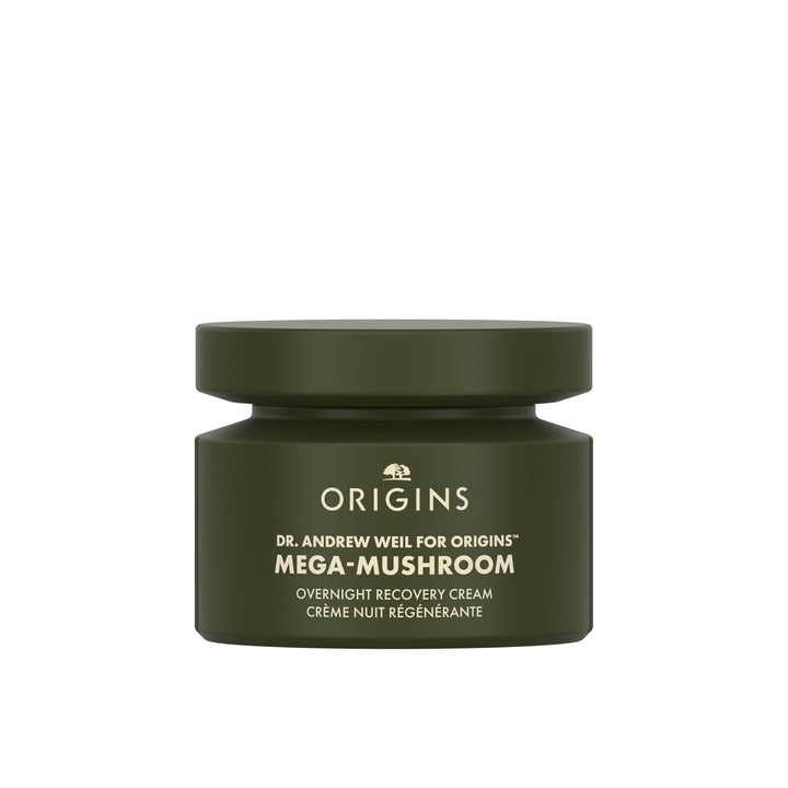 Origins Mega-Mushroom Overnight Recovery Skin Barrier Cream | For Deep Overnight Hydration & Reduced Visible Redness | With Reishi Mushroom, Fermented Chaga Mushroom & Evening Primrose, 1.7 Fl Oz