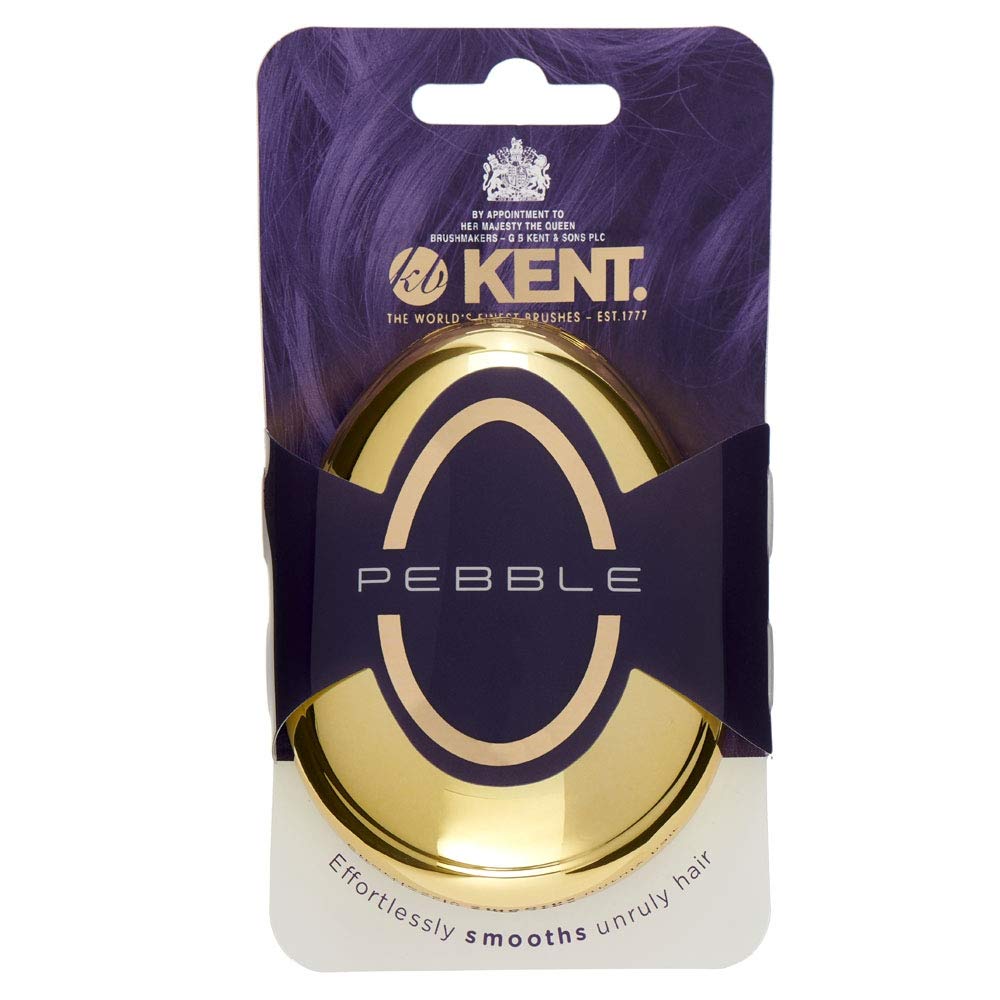 KENT Pebble Gold Hair Brush | Smooth & Detangle | Ergonomic Design | Ideal for All Hair Types