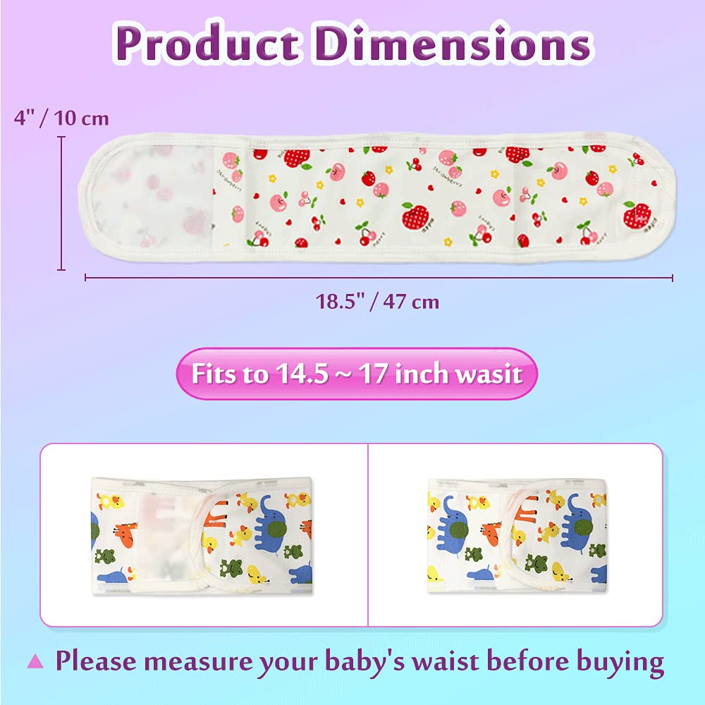 Mybow Umbilical Cord Cover for Newborn Baby Belly Button Band Tummy Wrap Infant Abdominal Binder Umbilical Hernia Belt Baby Colic Wrap Belly Protector Cloth Wrap