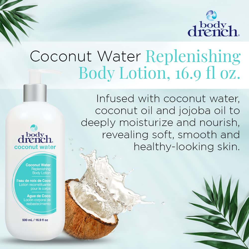 Body Drench Coconut Water Replenishing Lotion, 16.9 Ounce