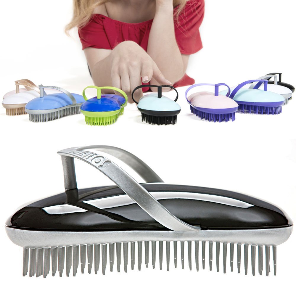 Sohyo B120 Shower Head Brush/Exfoliator Shampoo Brush/Head Massager Scalp Stress Relax Shower Brush/Scalp Scrub Hair Brush Massager/Hair Massager for Hair Growth/Scalp Dandruff Brush Small Hair Brush