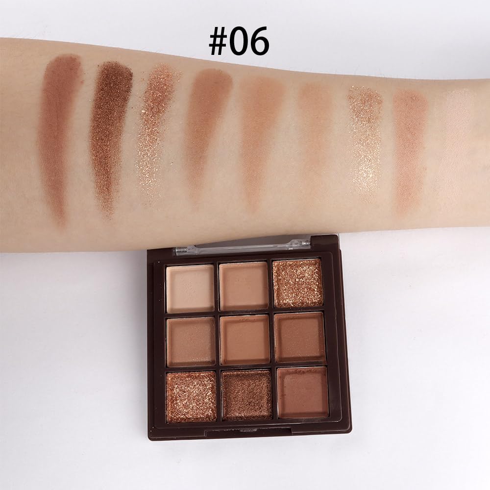 CAKAILA Neutral Nude Brown Eye Shadow Palette,Rose Gold Dark Brown Bronze Naked Cream Eyeshadow Palette Makeup,Highly Pigmented Natural Eyeshadow Palette for Brown Eyes Long Lasting Naturing-Looking
