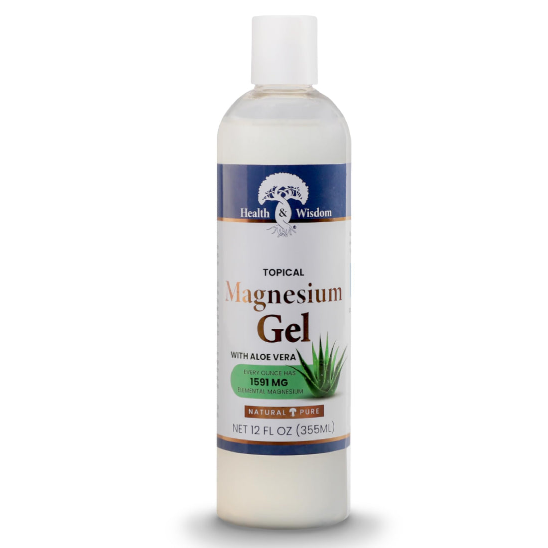 Health and Wisdom Inc. Magnesium Gel with Aloe Vera -- 12 fl oz