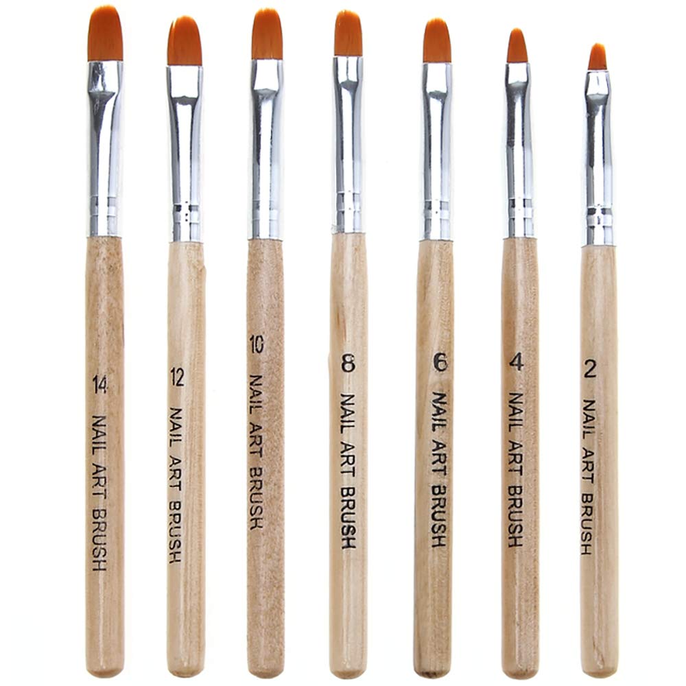 WOKOTO 14 Pcs Nail Brush Pen Set Uv Gel Acrylic Nail Art Tips Builder Brush Nail Painting Brush Pen Kit