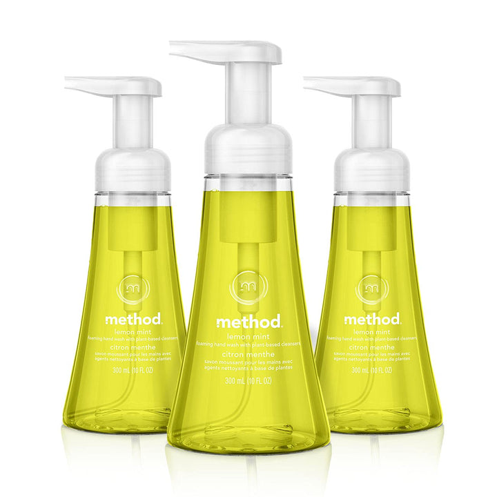 Method Foaming Hand Soap, Lemon Mint, 10 oz, 3 pack, Packaging May Vary