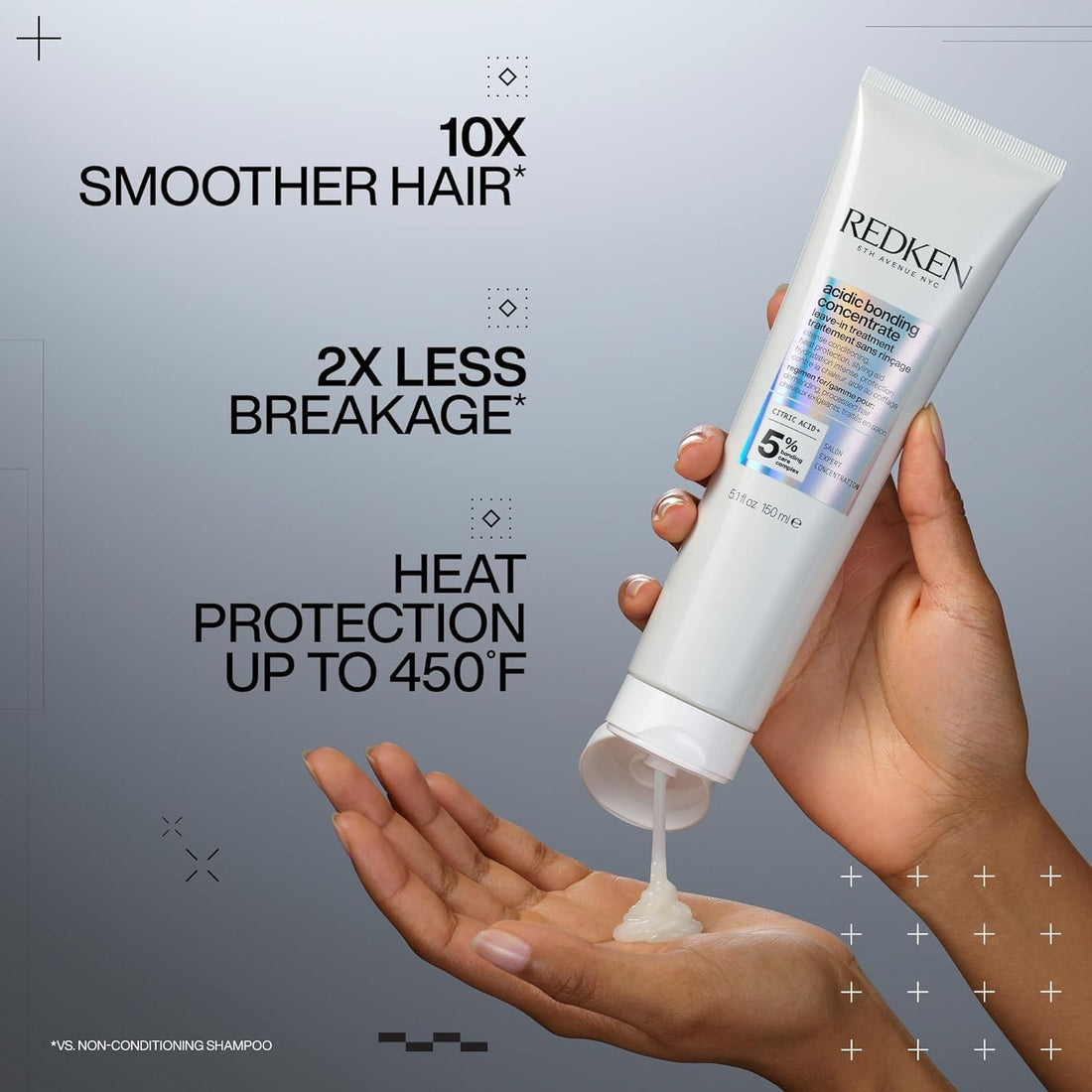 Redken Bonding Leave In Conditioner for Damaged Hair | Hair Repair | Strengthens Weak and Brittle Hair | Acidic Bonding Concentrate |For All Hair Types | 1 Fl Oz