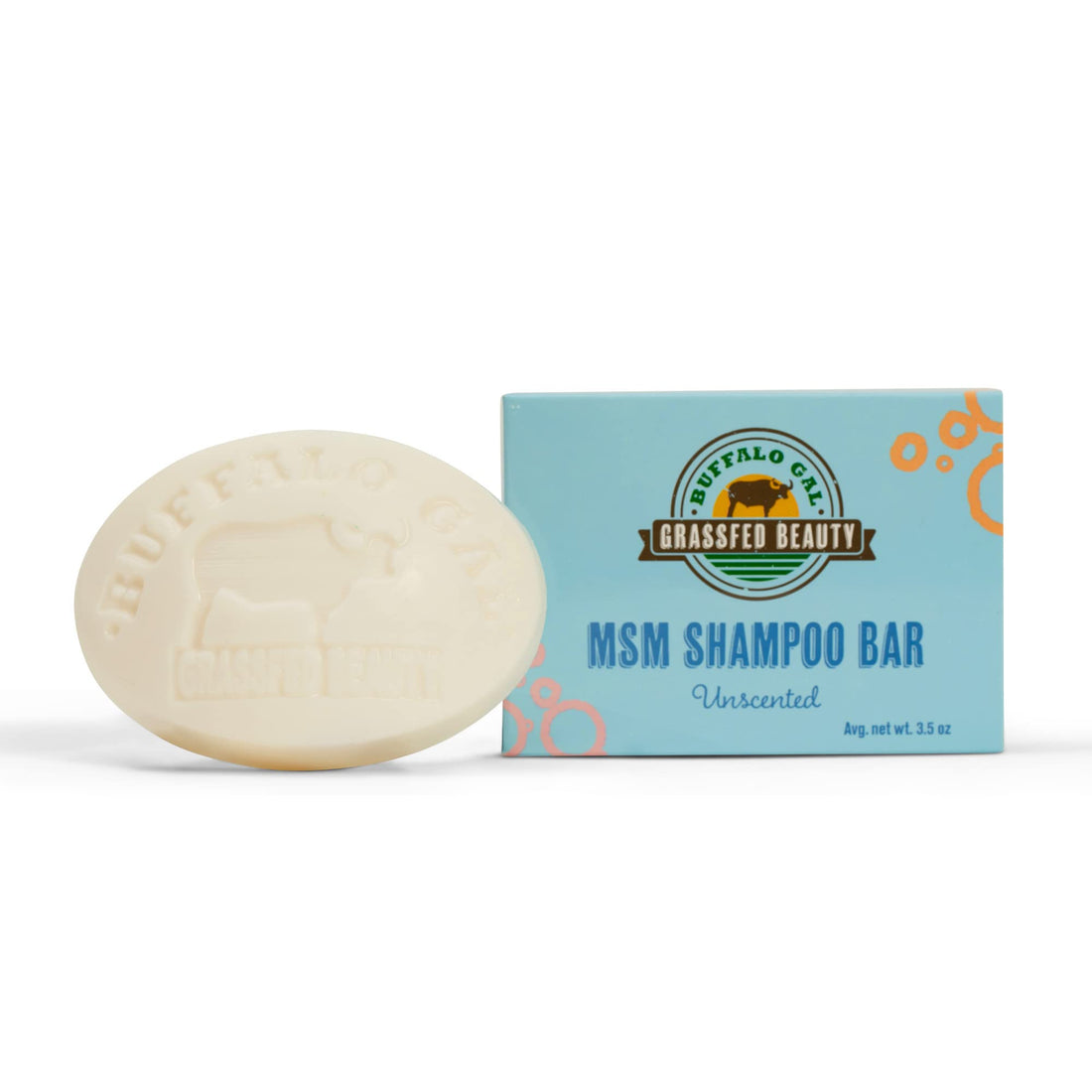 BUFFALO GAL Grassfed Beauty MSM Shampoo Bar (Unscented)