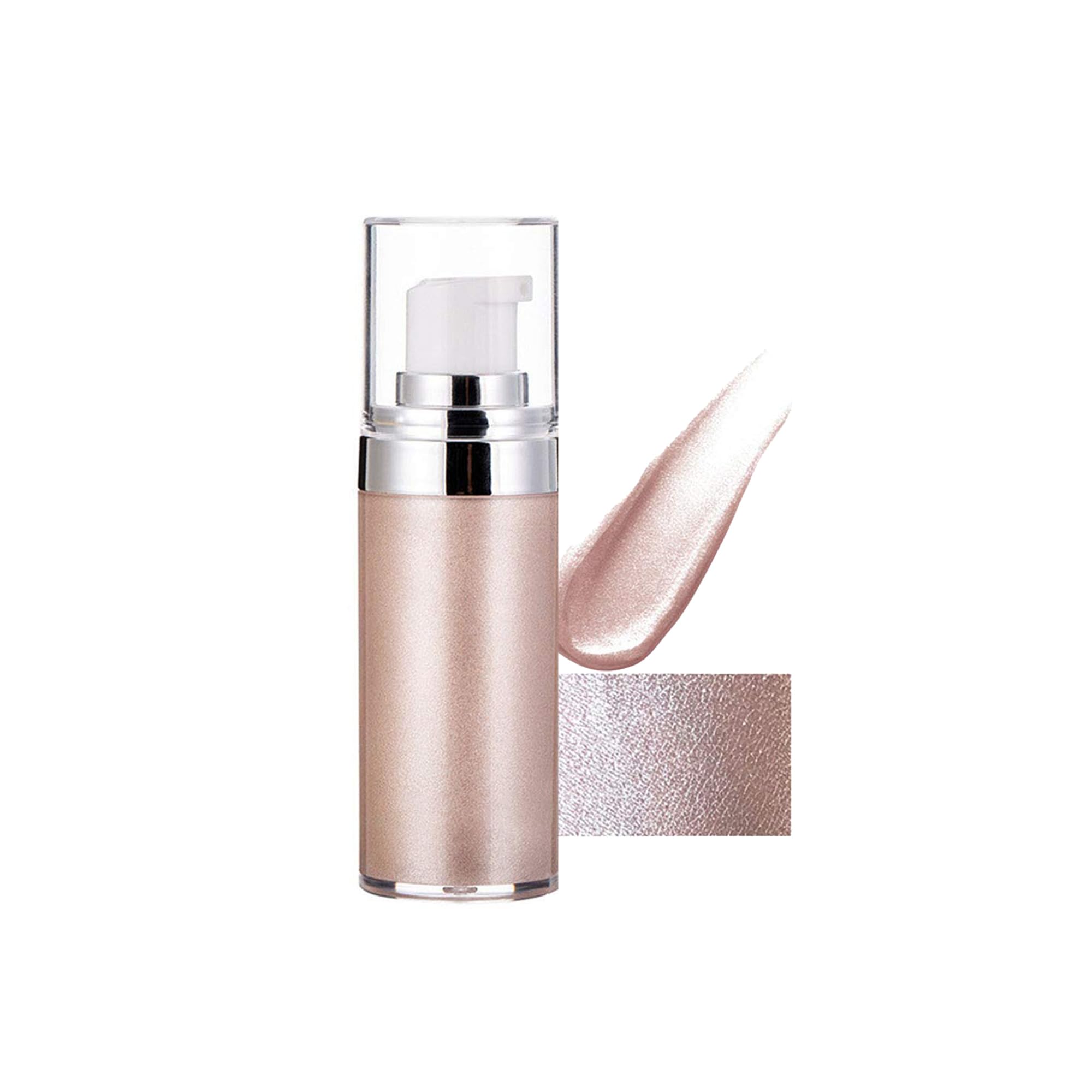 MIESCHER Body Face Luminizer Highlighter Cream Spray Liquid Bronzer Illuminator Glow Glistening Makeup Foundation Cheekbone & Blush Liquid Highlighter Smooth Shimmer Glow Makeup(#01 Pearl White)