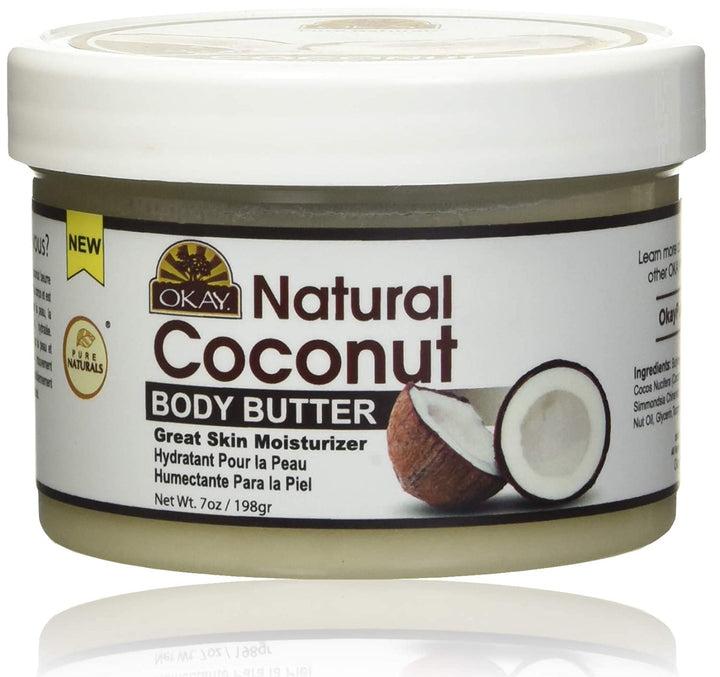 Okay Coconut Butter 100% Natural Smooth for Skin and Hair, 7 oz.