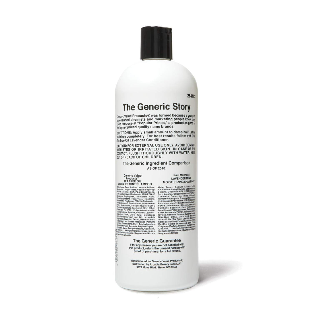 Generic Value Products Lavender Shampoo with Tea Tree Oil, Invigorating Fragrance, Soothes Scalp, Rich Lather, 33.8 Oz