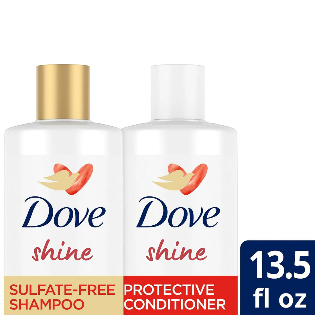 Dove Sulfate-Free Shampoo and Conditioner, Color Care – Omega-3-Infused Hair Care Products, Color Protecting for 40 Washes, 13.5 Oz Ea