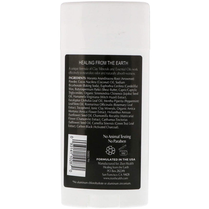 ClayDry Natural Deodorant- Charcoal Mint