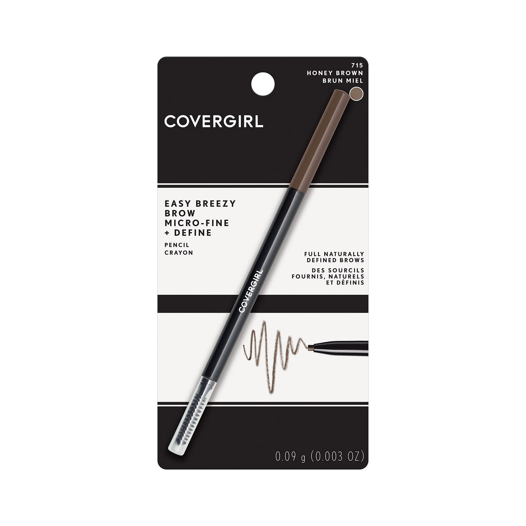 Covergirl Easy Breezy Brow Micro-Fine + Define Pencil, Honey Brown, 0.03 Pound