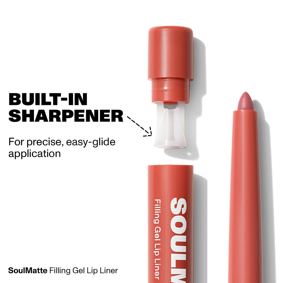 Morphe Soulmatte Filling Gel Lip Liner - Ultra Creamy Lip Liner with a Matte Formula - Defines, Contours & Reshapes Lips for a Soft Focus, Long-Lasting Finish - Honey (0.007 oz)