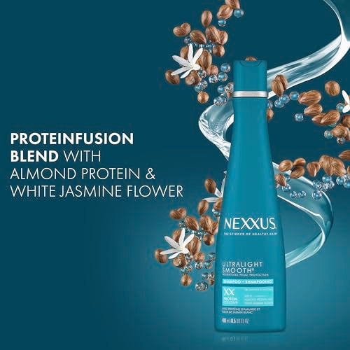 NEXXUS Ultralight Smooth Shampoo for Dry and Frizzy Hair Weightless Smooth Hair Treatment to Block Out Frizz 13.5 fl oz